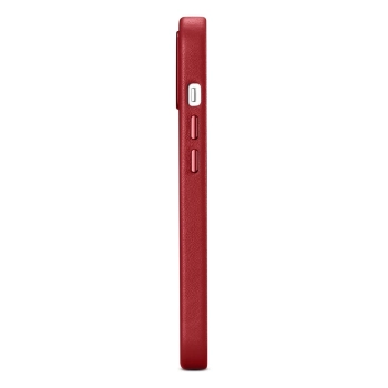 Pokrowiec etui z naturalnej skóry do iPhone 14 Plus MagSafe Case Leather czerwony