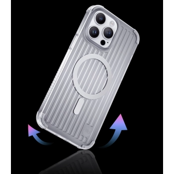Magnetyczne etui iPhone 14 Plus MagSafe PQY Go Out Series laser color