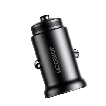 Mini ładowarka samochodowa 30W USB-A QC3.0 USB-C PD czarna