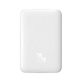 Mini powerbank 10000mAh z ładowaniem indukcyjnym MagSafe PD 20W biały