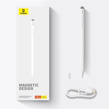 Rysik stylus do iPad z aktywną wymienną końcówką Smooth Writing 2 z kablem USB-C biały