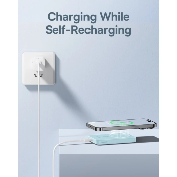Mini powerbank 5000mAh 20W + kabel USB-C 20V / 3A niebieski