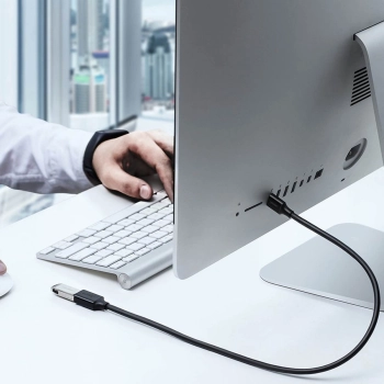 Przedłużacz przejściówka kabla USB-A 3.0 5Gb/s 0.5m czarny
