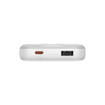 Powerbank z wyświetlaczem 10000mAh 22.5W Comet Series + kabel USB-A - USB-C 0.3m biały