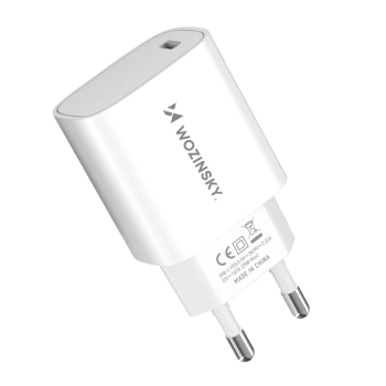 Ładowarka sieciowa 20W USB-C 100-240V biała