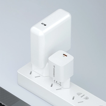 Ładowarka sieciowa 100-240V PD USB-C 20W biała