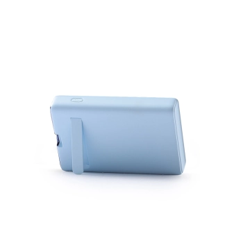 Powerbank magnetyczny 10000mAh 20W z podstawką + kabel Lightning - USB-C niebieski