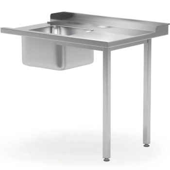 Stół załadowczy do zmywarek ze zlewem 1200 x 700 x 850 mm - PRAWY