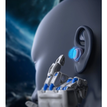 Słuchawki dokanałowe MEMS bezprzewodowe TWS Bluetooth 5.3 - fioletowe