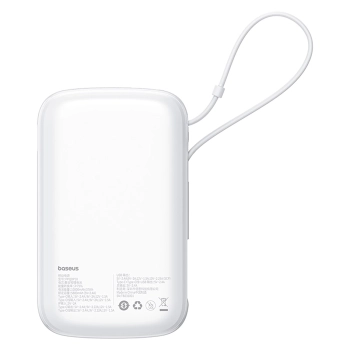 Power bank 10000mAh Qpow Pro+ 22.5W USB-C - biały