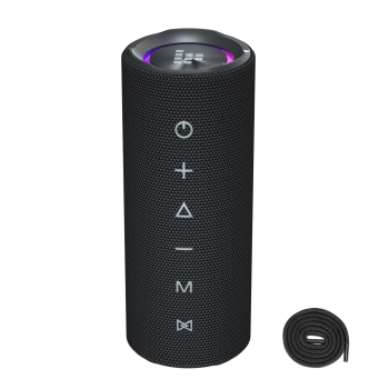 Głośnik przenośny Bluetooth Mirtune C2 24W + kable USB-C AUX - czarny