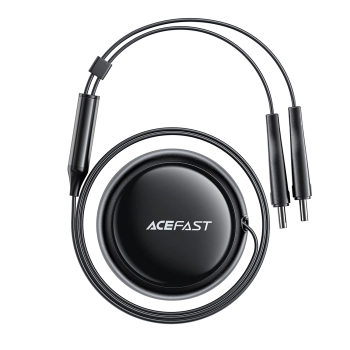 Ładowarka samochodowa B13 53W USB-A + 2 kable rozwijane USB-C - czarna