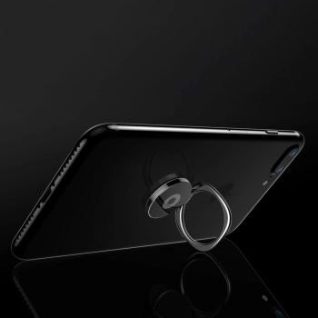 Uchwyt magnetyczny do telefonu na palec Privity Ring z funkcją stojaka - srebrny