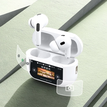 Słuchawki U19 douszne TWS bezprzewodowe Bluetooth 5.3 z wyświetlaczem LED - białe