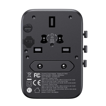 Ładowarka adapter podróżny uniwersalny 65W EU / US / JP / AU / UK / CN - czarny