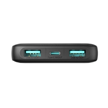 Powerbank 10000mAh USB-C USB-A 22.5W SCP QC PD - czarny