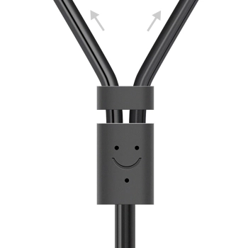 Kabel przewód audio 3.5mm minijack (męski) - 2RCA (męski) 2m - szary