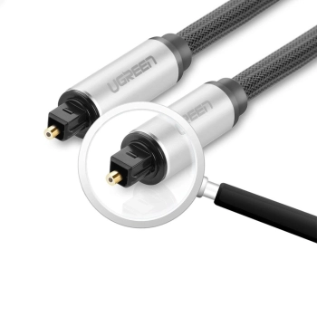 Kabel przewód optyczny audio Toslink SPDIF 2m - szary