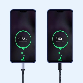 Kabel przewód USB-A - USB-C QC 3.0 3A 1.5m - szary