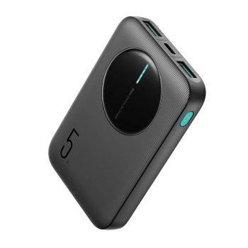 Powerbank JR-PBF13 5000mAh 2.4A 2x USB-A 1x USB-C - czarny