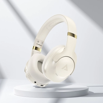 Słuchawki nauszne H4 ANC bezprzewodowe Bluetooth 5.3 IPX4 - beżowe