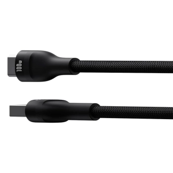 Kabel przewód wytrzymały Flash 2 USB-A - USB-C 100W 1m - czarny