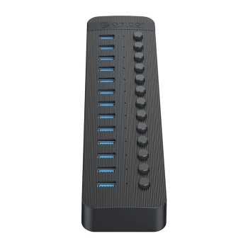 Hub CT2U3-13AB z włącznikami 13x USB-A - czarny
