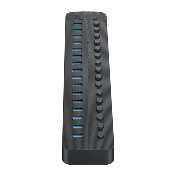 Hub CT2U3-16AB z włącznikami 16x USB-A - czarny