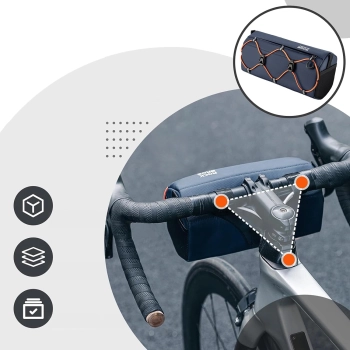 Torba rowerowa mocowana na kierownicę 2.2 l - niebieska