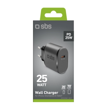 Ładowarka sieciowa Power Delivery USB-C 25W - czarna