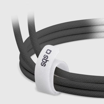 Kabel przewód w oplocie USB-C 60W 1.5m - czarny