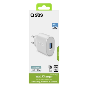 Ładowarka sieciowa USB-A 10W - biała