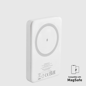 Powerbank 5000 mAh USB-C kompatybilny z MagSafe - biały