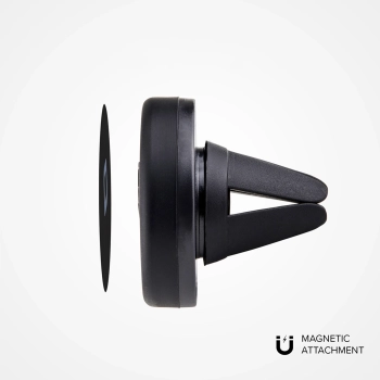 Uchwyt samochodowy magnetyczny do smartfona śr. 40 mm na kratkę nawiewu - czarny