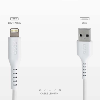 Kabel przewód USB-A - iPhone Lightning - biały