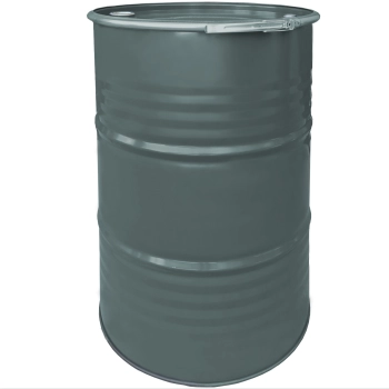 Beczka stalowa metalowa OH 212L zdejmowane wieko z korkami 2 i 3/4 - SZARA MIX