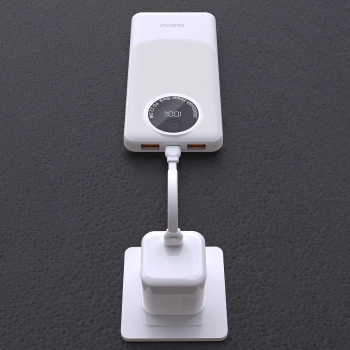 Powerbank K12 10000mAh USB-A USB-C PD22.5W - biały