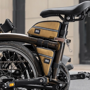 Torba sakwa trójkątna na ramę rowerową 0.3l - brązowa