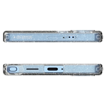 Etui pokrowiec na Samsung Galaxy S25 Ultra Liquid Crystal - przezroczysto-brokatowe