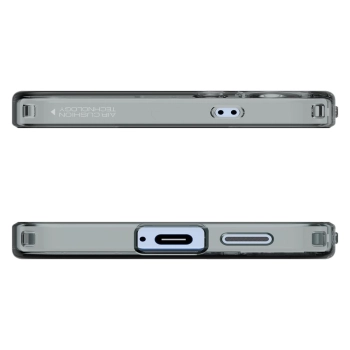 Etui na Samsung Galaxy S25 Liquid Crystal - czarne przezroczyste