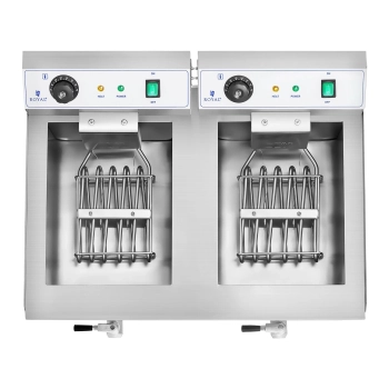 Frytkownica frytownica gastronomiczna dwukomorowa z kranami 230V 2x16L
