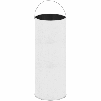 Kosz na odpady śmieci miejski zewnętrzny okrągły śr. 250 x 610 mm STAL srebrny