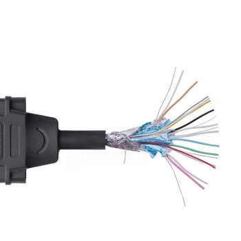 Kabel przewód adapter przejściówka DVI żeński - HDMI męski 22cm czarny