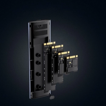 Kieszeń obudowa na dysk SSD M.2 SuperSpeed 10Gbps + kabel USB-C 0.5m szary