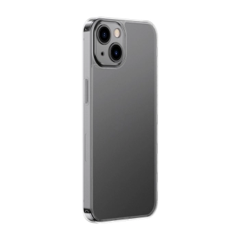 Etui pokrowiec do iPhone 13 sztywna obudowa z żelową ramką przezroczysty