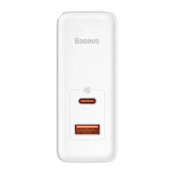 Szybka uniwersalna ładowarka sieciowa GaN5 Pro USB-C USB 100W PD QC AFC biały