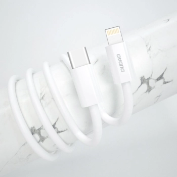 Szybka ładowarka sieciowa EU USB-C PD + przewód Lightning do iPhone 1m biały