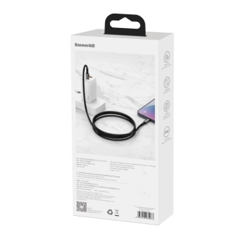 Kabel przewód USB-C szybkie ładowanie Power Delivery PD QC 100W 5A 1m czarny