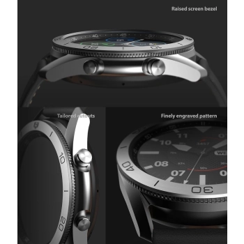 Ramka pierścień ochronny do Galaxy Watch 3 45mm Bezel Styling czarny