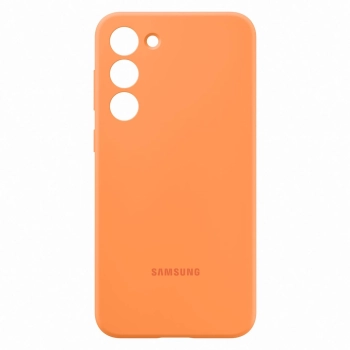 Etui silikonowy pokrowiec Samsung Galaxy S23+ Silicone Cover pomarańczowe